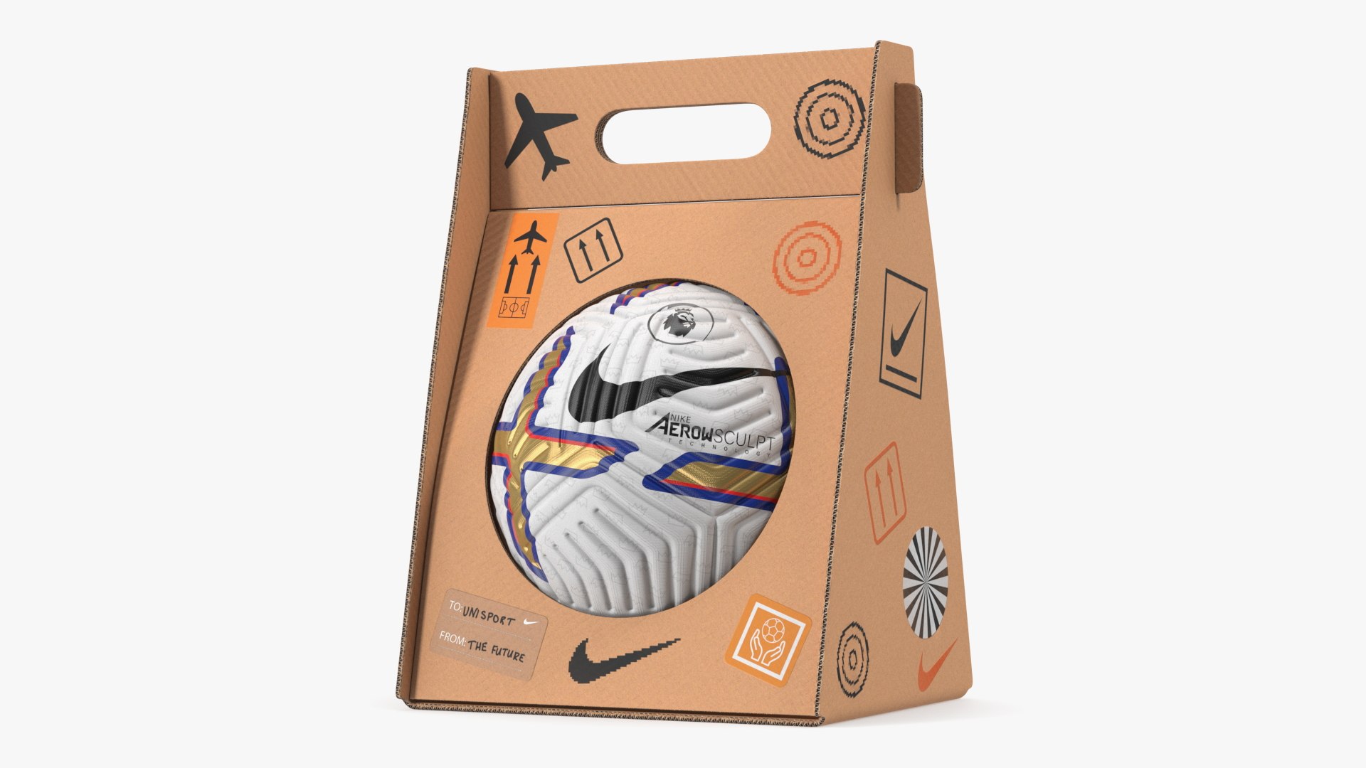Packed Premier League 2022-23 Nike Flight Match Ball 3D model preview