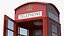 3D Classic British Telephone Booth