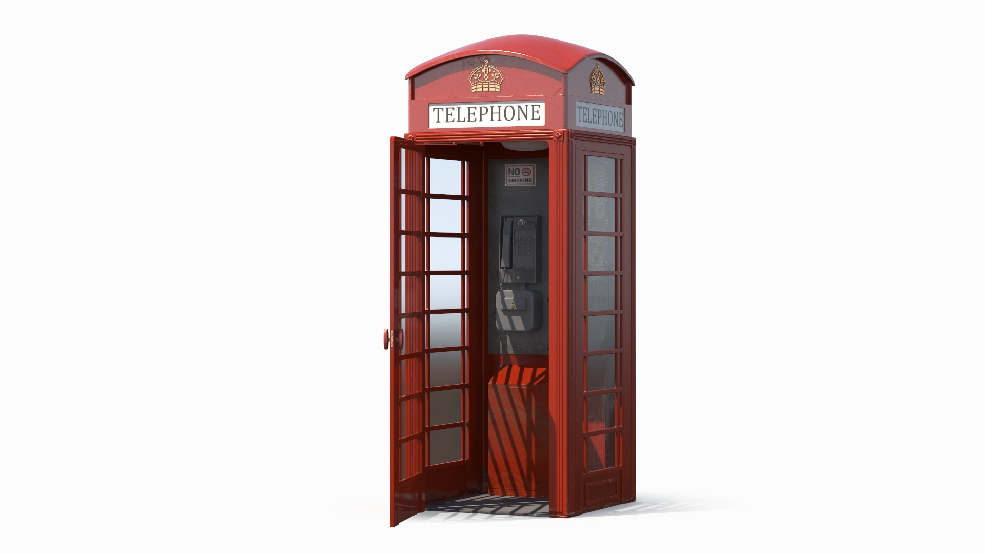 3D Classic British Telephone Booth - TurboSquid 2204002