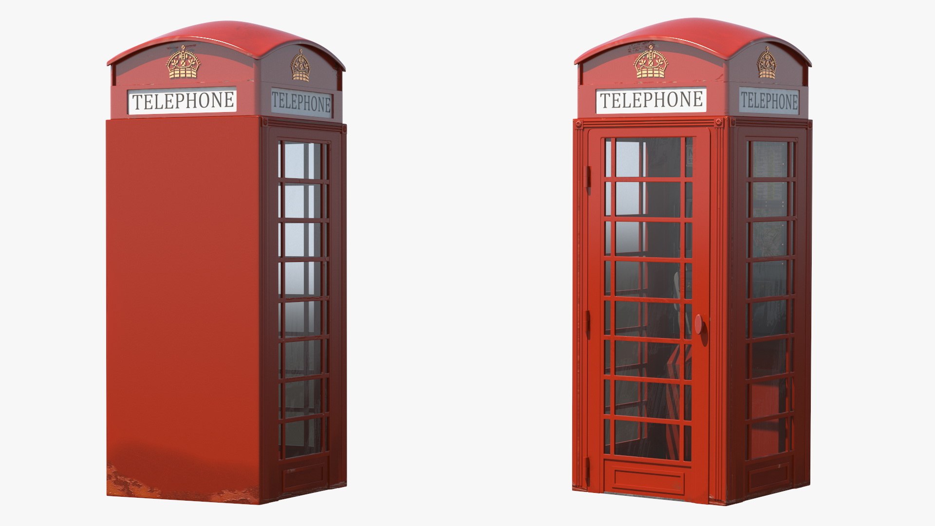 3D Classic British Telephone Booth - TurboSquid 2204002