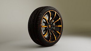 3D Porsche Wheels Pristine Silver  Worn Used Versions