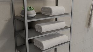 3D Folded towels set LODs
