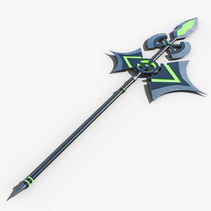 Fantasy Spear Glow Weapon with PBR