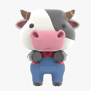 3D model Cute Cow 3D Illustration