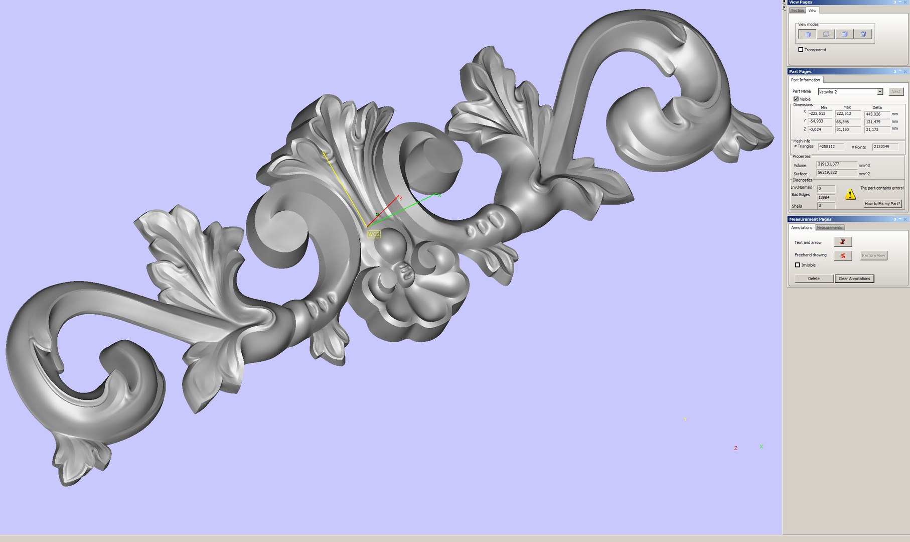 3d Insertion Window Decorative Element Model