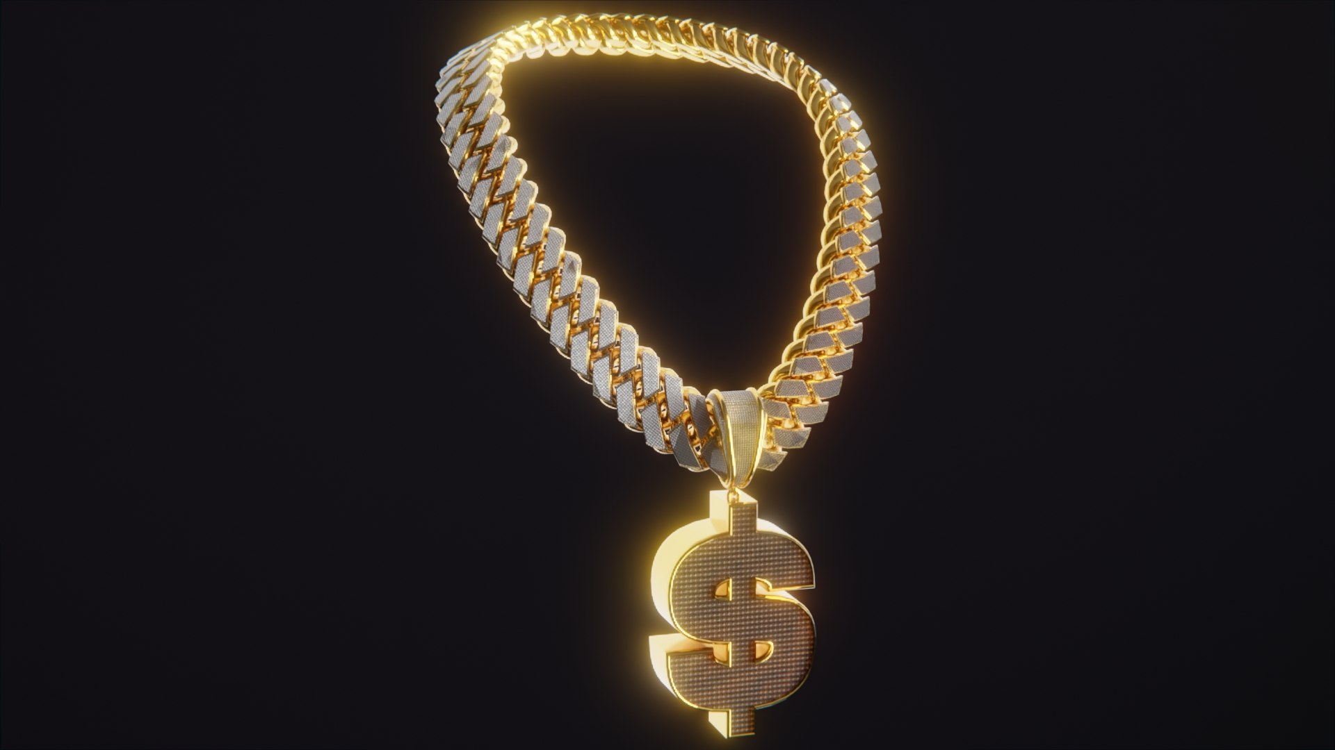 Cash Symbol Diamond Chain Model - TurboSquid 1852689