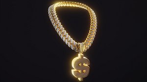 Cash Symbol Diamond Chain