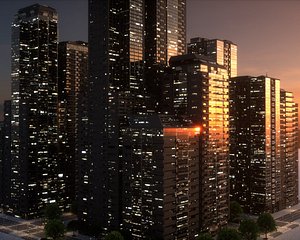 3D City Block Type A15 model