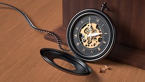 3D A pocket watch modeling and rendering