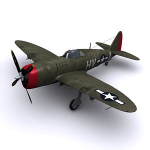 p-47 thunderbolt p-47d lt 3d model