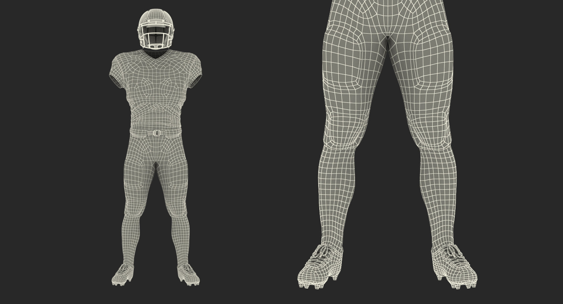 American Football Uniform 3D Model