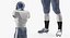 3D american football player uniform model