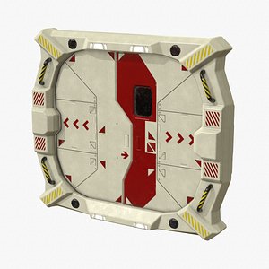 sci-fi bulkhead door 3D model