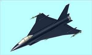 general dynamics f-16xl aircraft 3d dwg