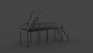 Industrial Staircases 3D model