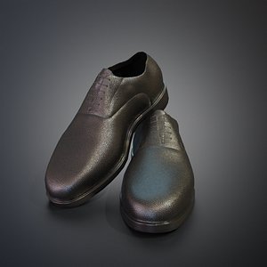 Elegant Men Leather Shoes - Realistic and Game-Ready