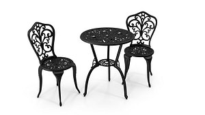 3D Erik Round Long Bistro Table Set