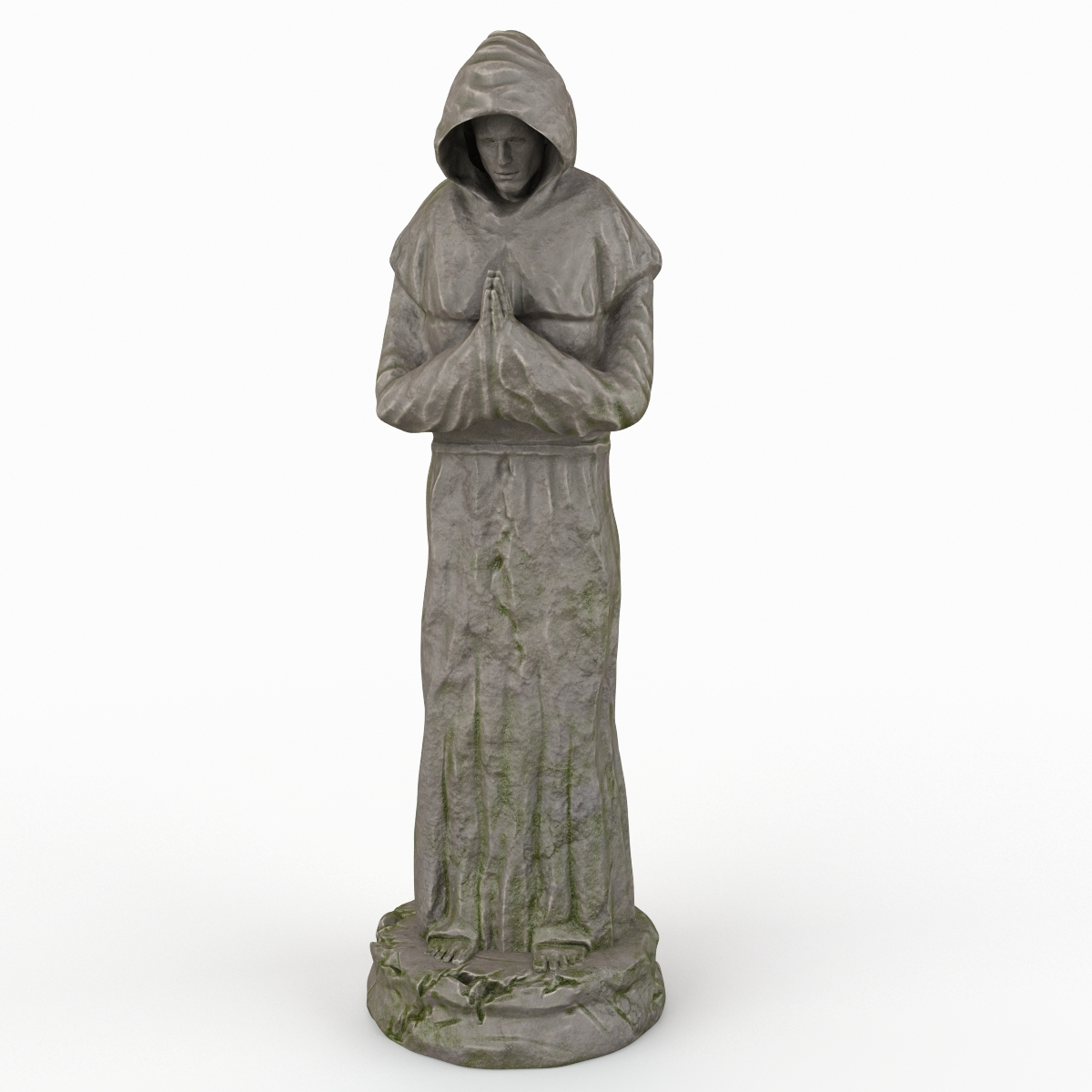 3d model monk statue 1