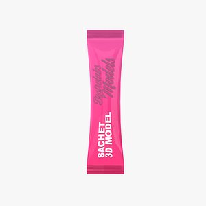 Gel Sachet Packaging Cosmetic Product Mockup