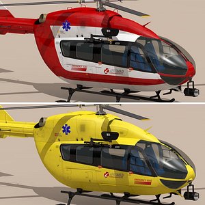 3d模型ec145空中救护车