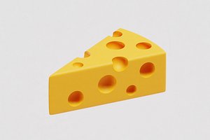 3D Cartoon Cheese model