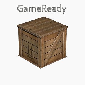 3d low-poly wood model