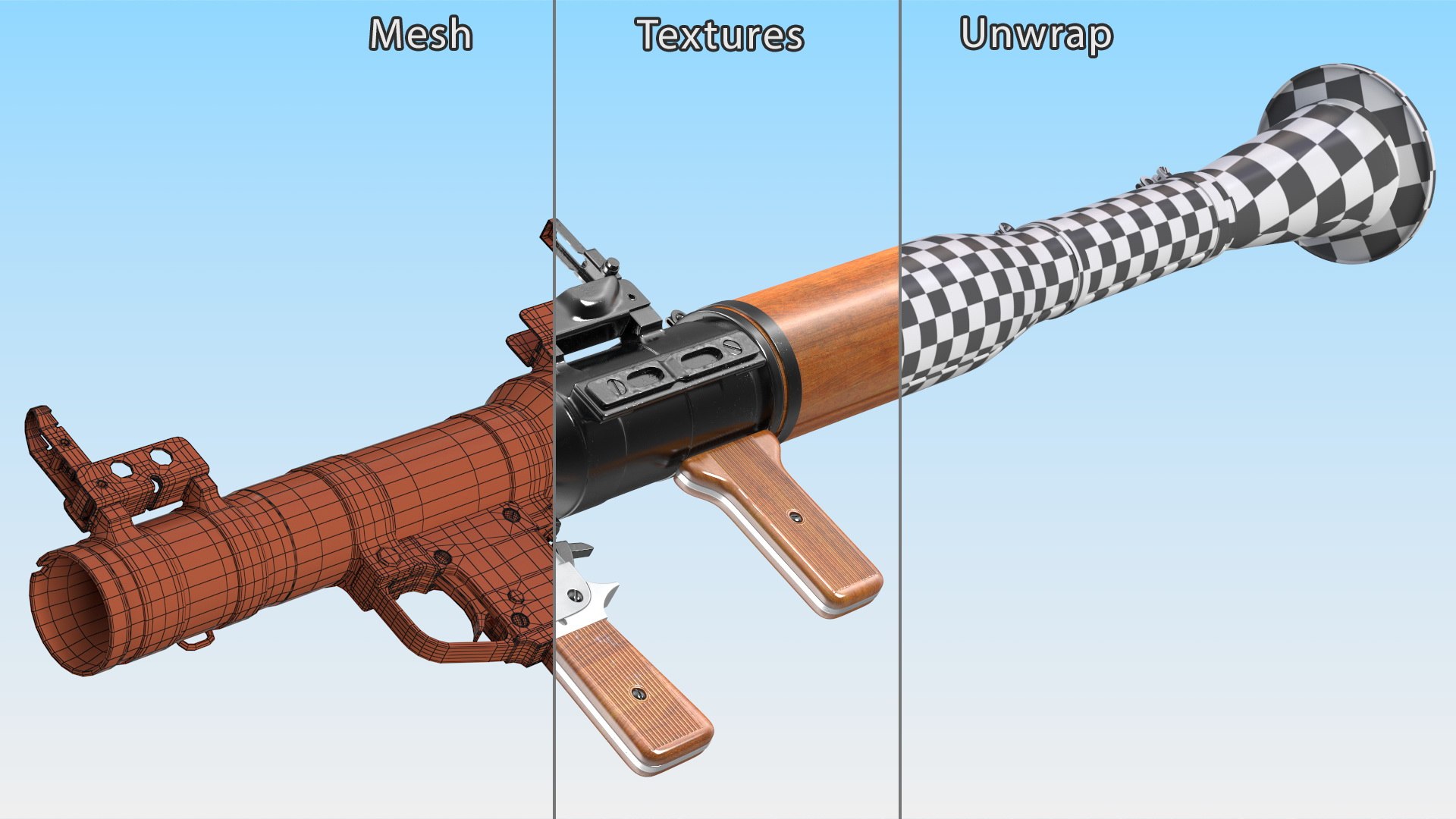 3D Soviet RPG-7 Portable Rocket Launcher https://p.turbosquid.com/ts-thumb/fv/30q7QP/si/sovietrpg7portablerocketlaunchermb3dmodel016/jpg/1701475376/1920x1080/fit_q87/038af43eb854482c26ba12c1bff09dfb898376f1/sovietrpg7portablerocketlaunchermb3dmodel016.jpg