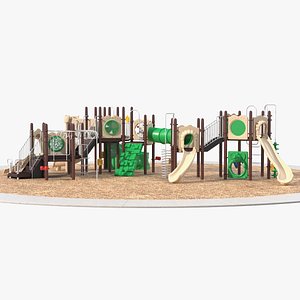 Commercial Kids Playground Set 3D