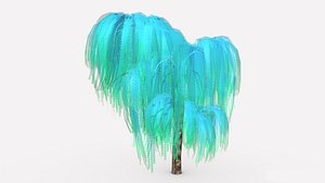3D model weeping tree coloe sky