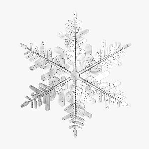 3d model snowflake 3