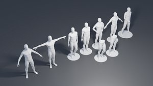 Male Mannequins 4K Textures 3D
