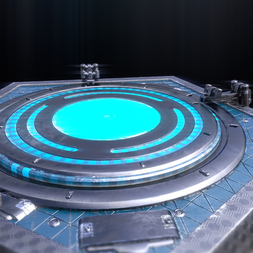 Sci Fi Turntable 0 3d Model