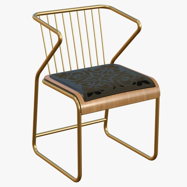 Luxury Chair Gold Modern 3D model
