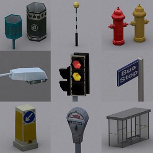 3dsmax street traffic light bin