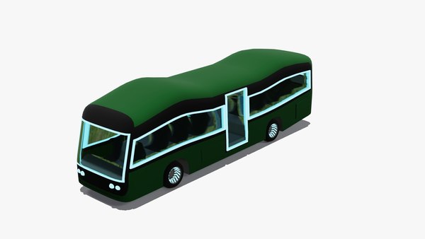 3D Green Bus electric vehicle