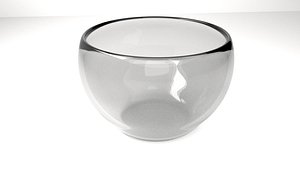 3D glass bowl