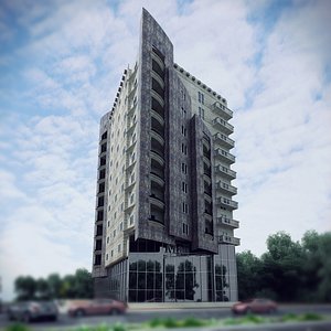 Residential Building with Landscape