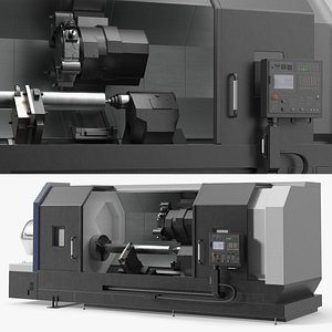 CNC Turning Center for Long Shaft Processing 3D