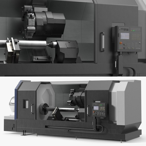 modelo 3d Centro de torneado CNC para procesamiento de ejes largos ...