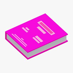 Voxel Pink Book 3D model