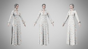 Dress 29 Pastel Confetti Abstract 3D model