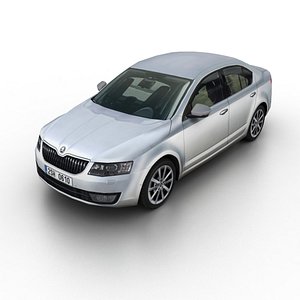 2013 skoda octavia sedan 3d max