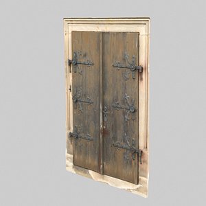 3D old door