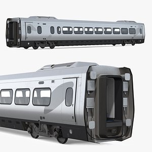Express Business Class Passenger Coach 3D model