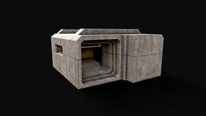 Military Concrete Bunker Base 1 3D