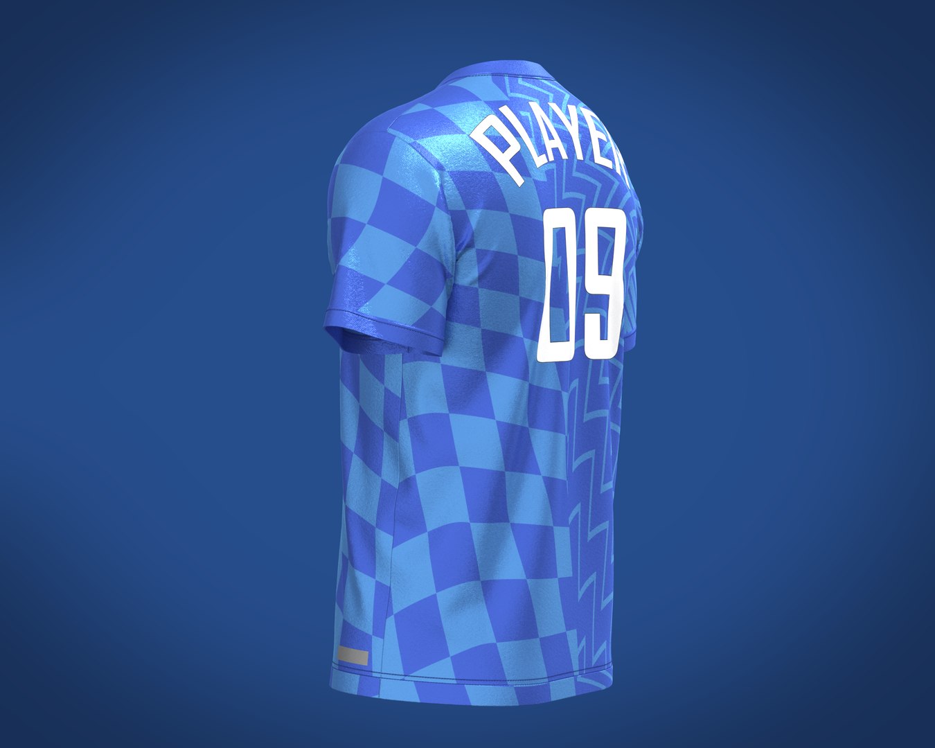 3D Soccer Dark Blue jersey Player 07 - TurboSquid 1950238