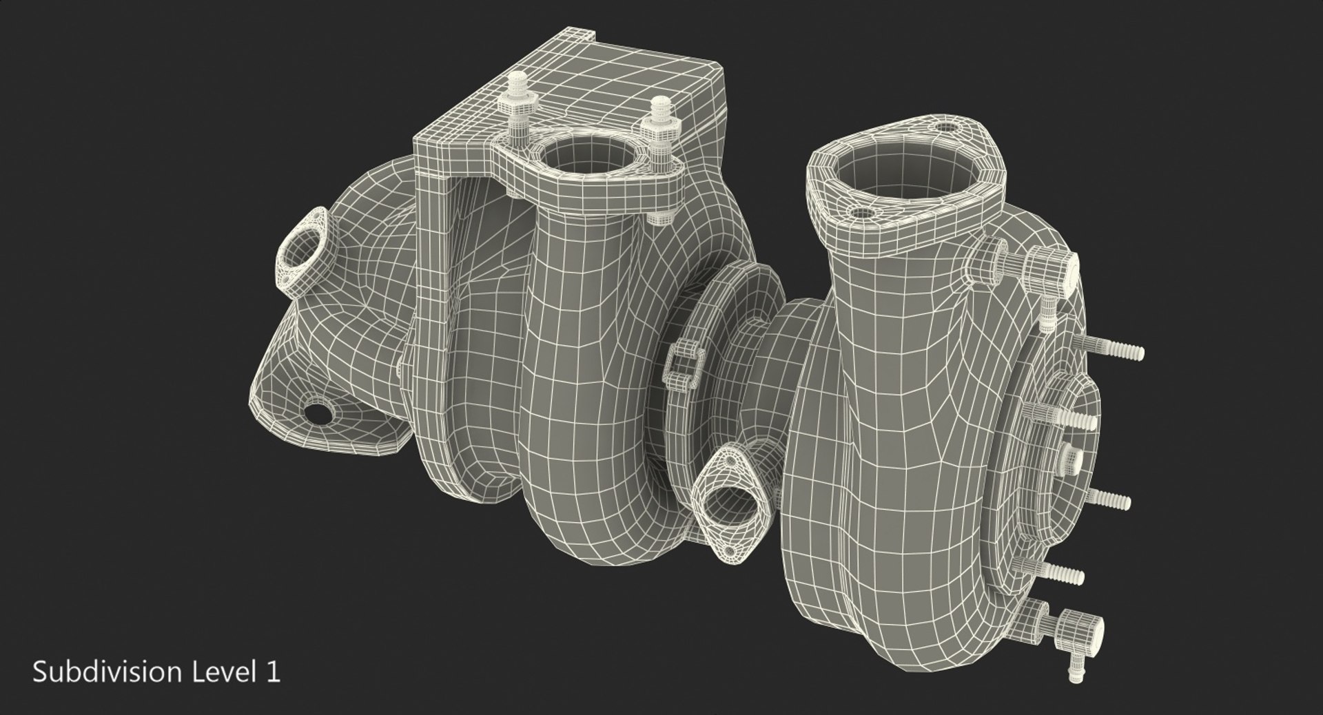 3D Car Turbo Turbine Turbocharger - TurboSquid 1269461