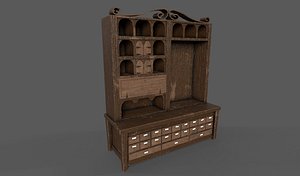 3D apothecary cabinet