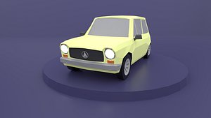 Autobianchi lowpoly 3D model
