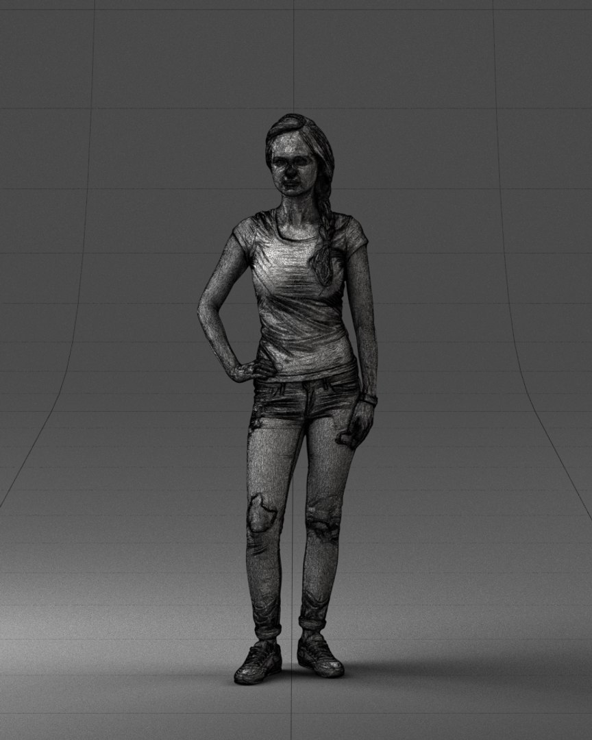 Girl casual 3D model - TurboSquid 1437168